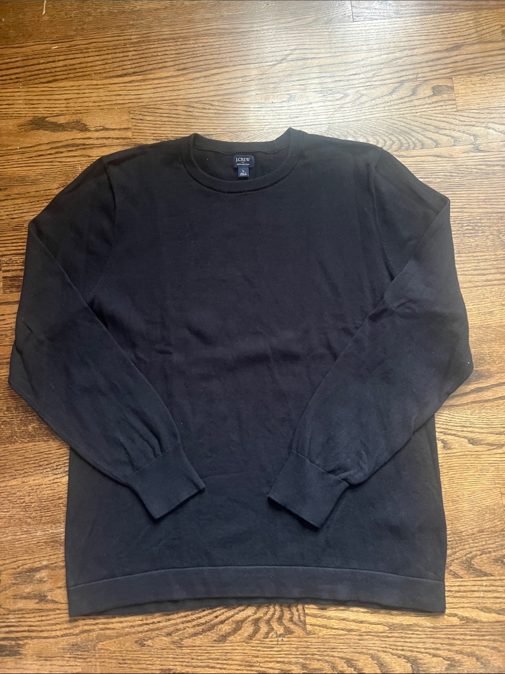 J. Crew Men's Black Crewneck Pullover Sweater